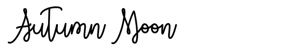 Autumn Moon font preview